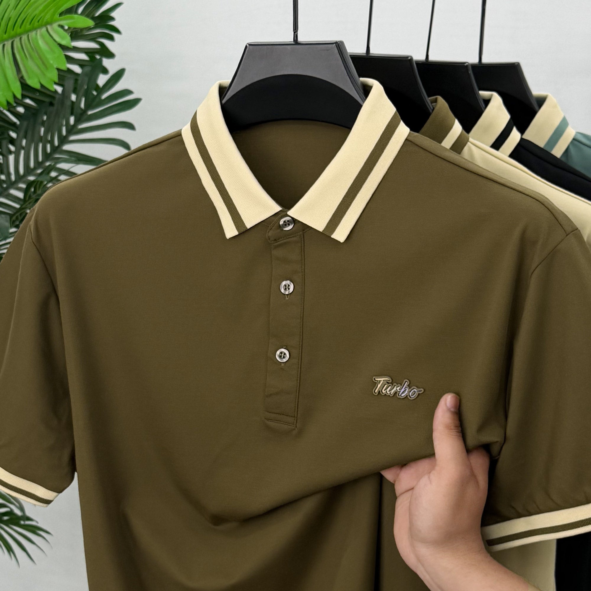Turbo Rib Collared Style Men's Polo T-Shirt