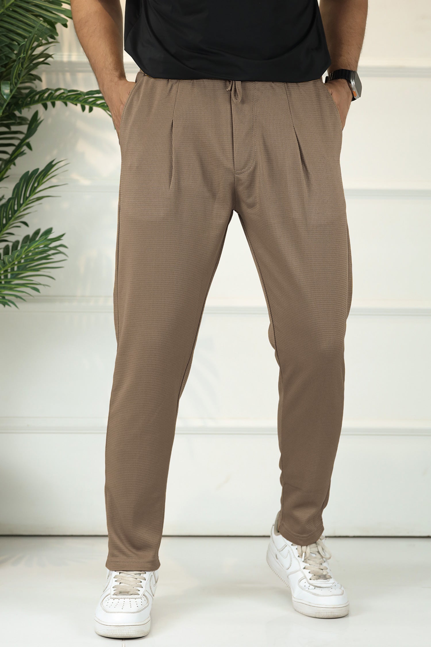 Turbo Urban-Fit Single Plate Waffle Trouser