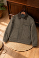 Turbo Quilted Corduroy Collar Imported Men's Suede Jacket In Choclate