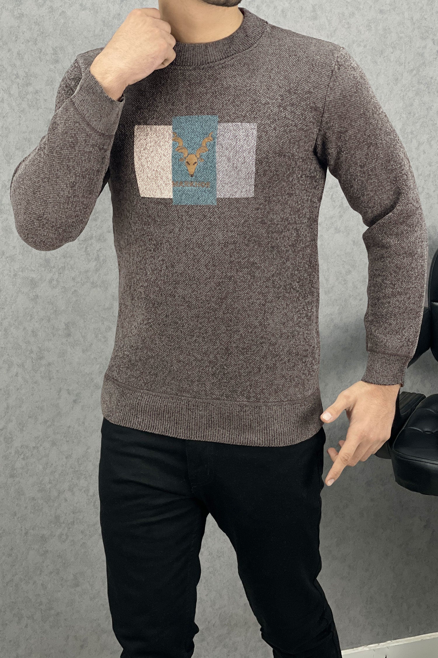 Cozy Up Graphic Round Neck Imported Men's Sweatshirt