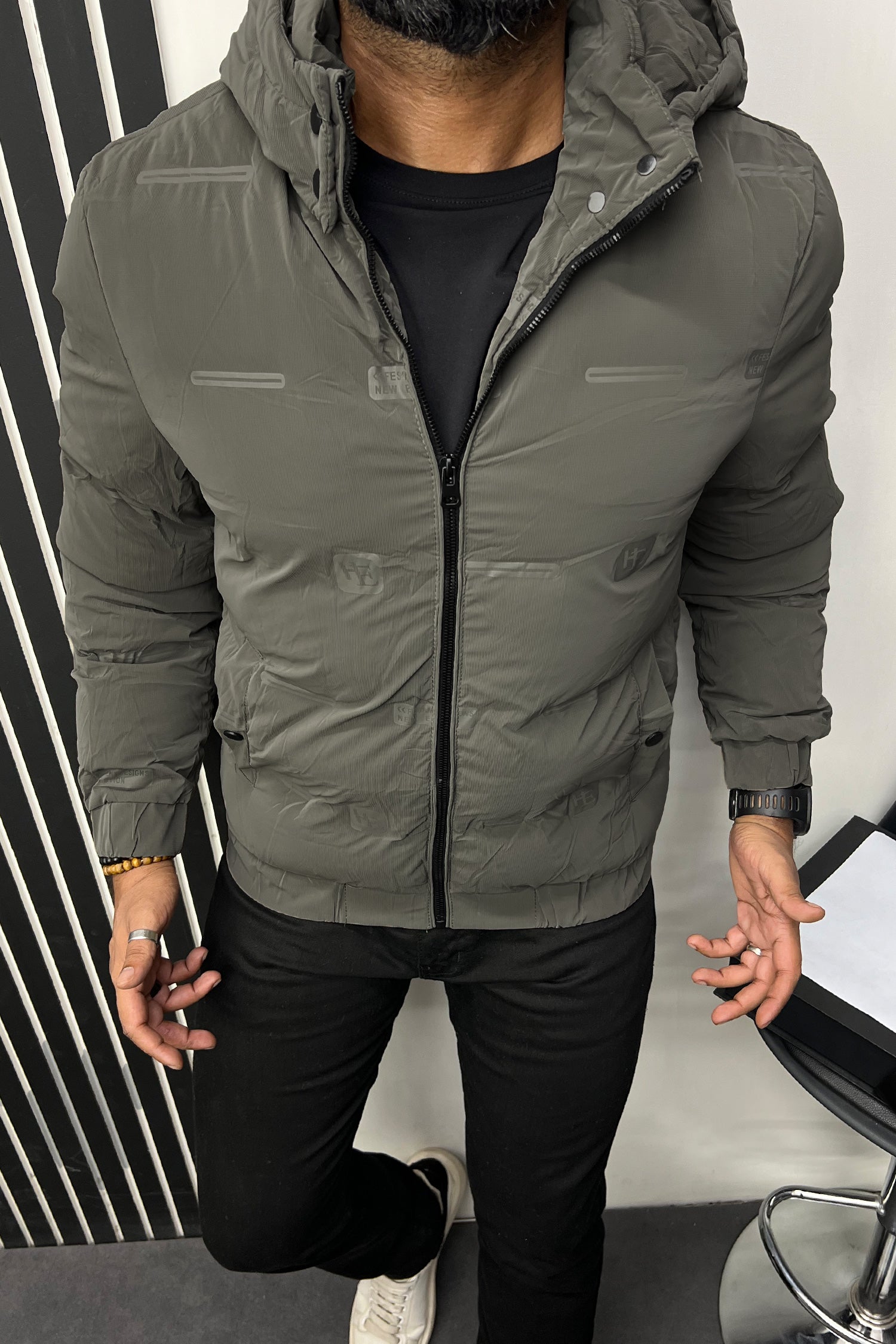 New Edition Branded Hood Style Imported Puffer Jacket