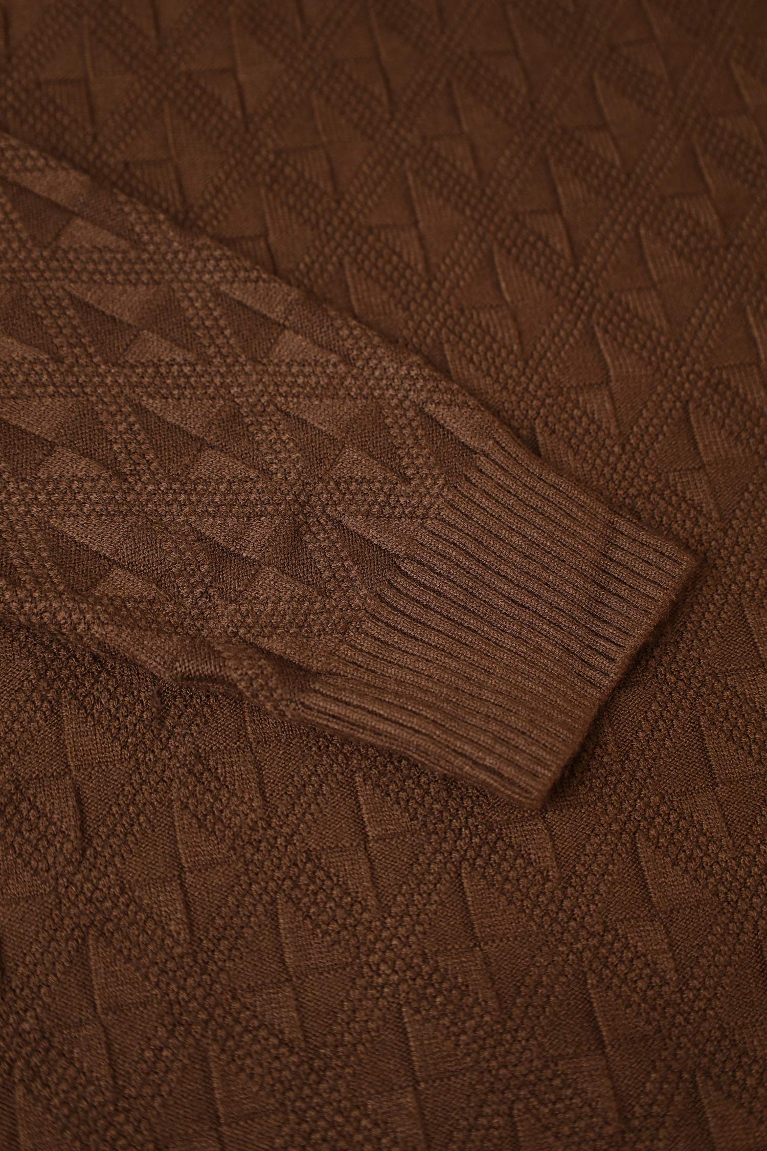 Power Look Patterened Crew-Neck Imported Men's Sweater