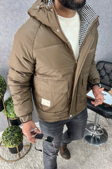 Brave it Out Cheerful Hooded Imported Puffer Jacket