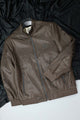Splash FAV Textured Suede Leather Jacket In Choclate