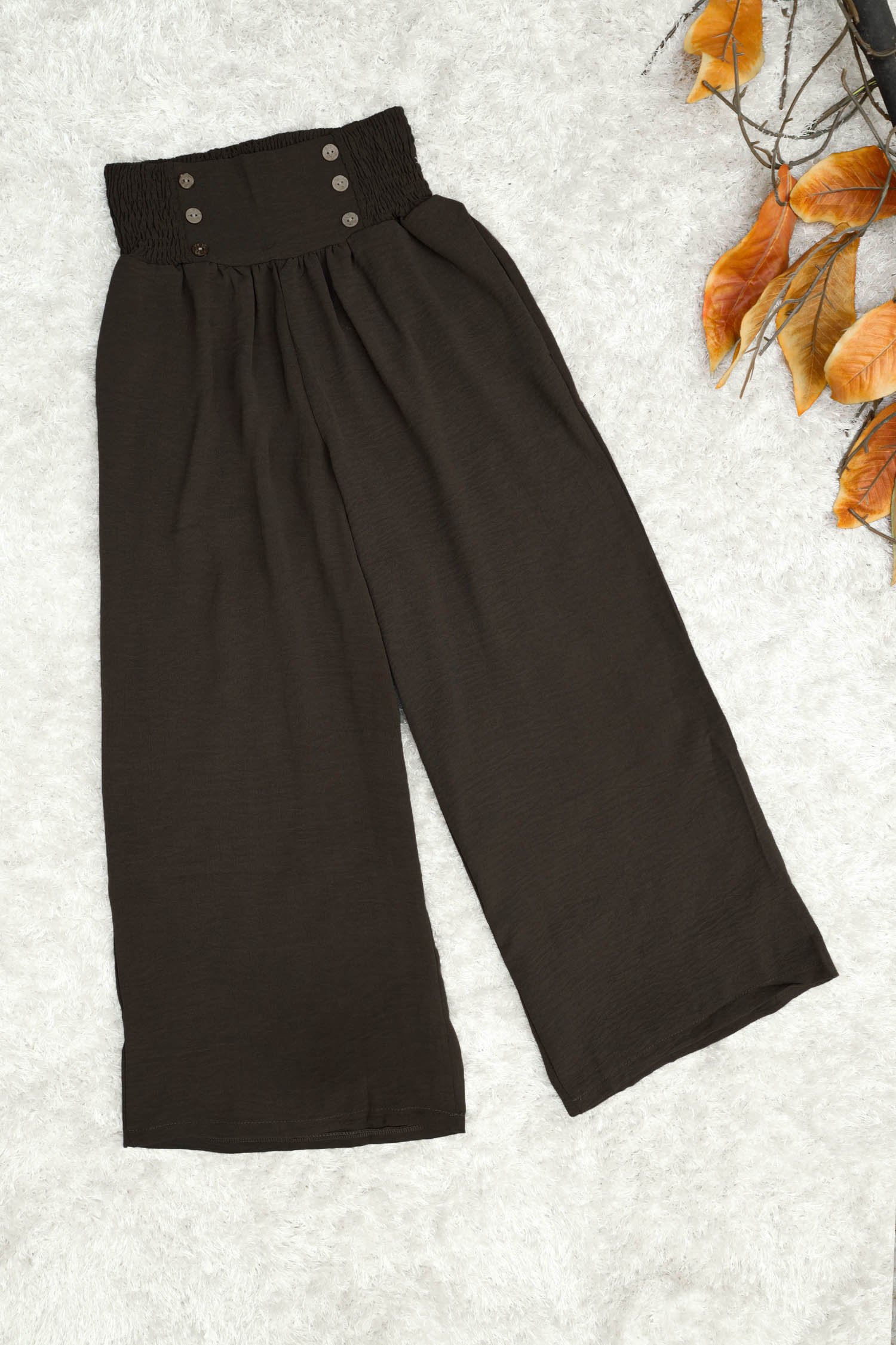 Trendy Button Threadz Belted Comfy Flapper Trouser - Women