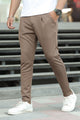 Turbo Urban-Fit Single Plate Waffle Trouser In Chocolate