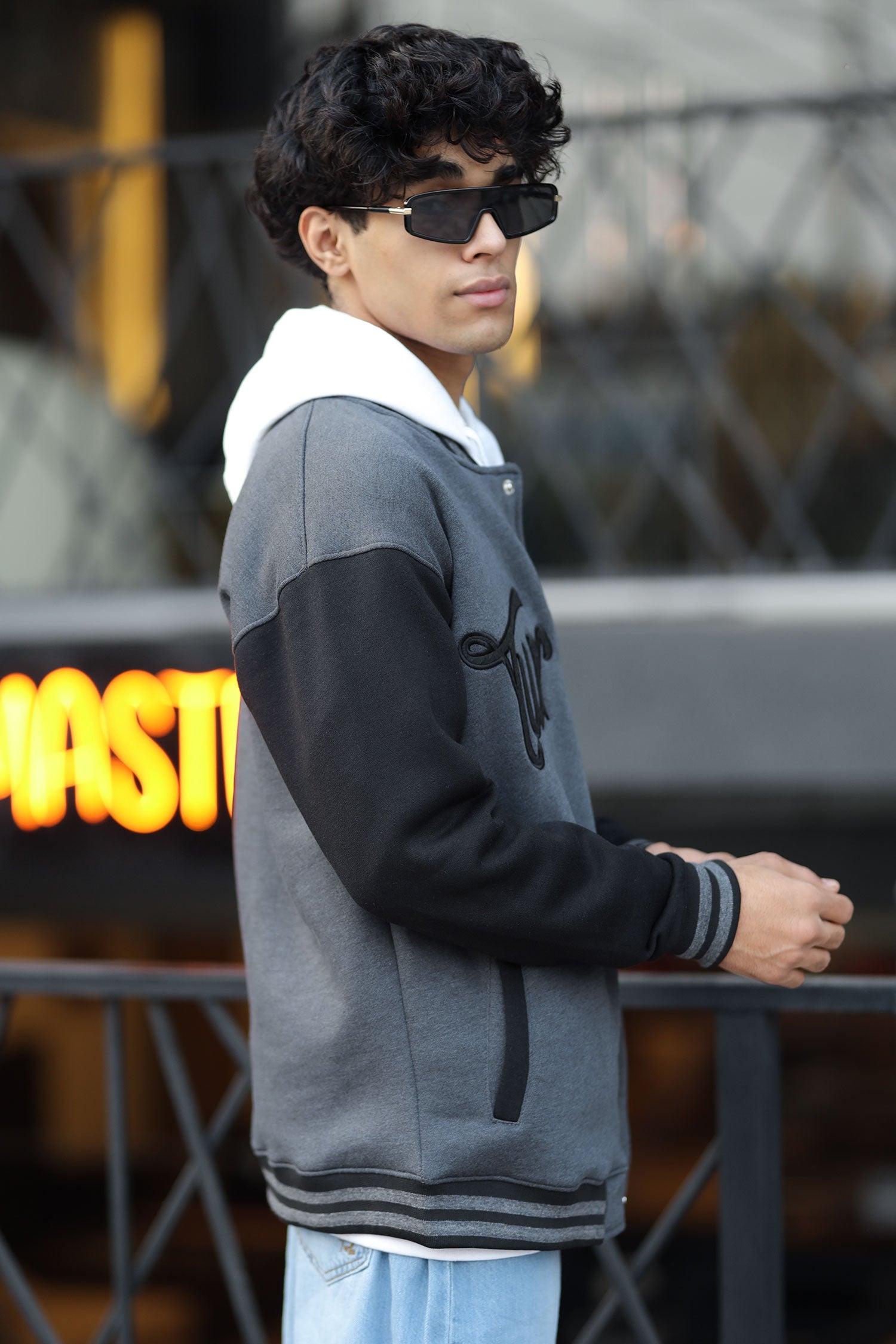 Turbo Button Style Men's Varsity Jacket