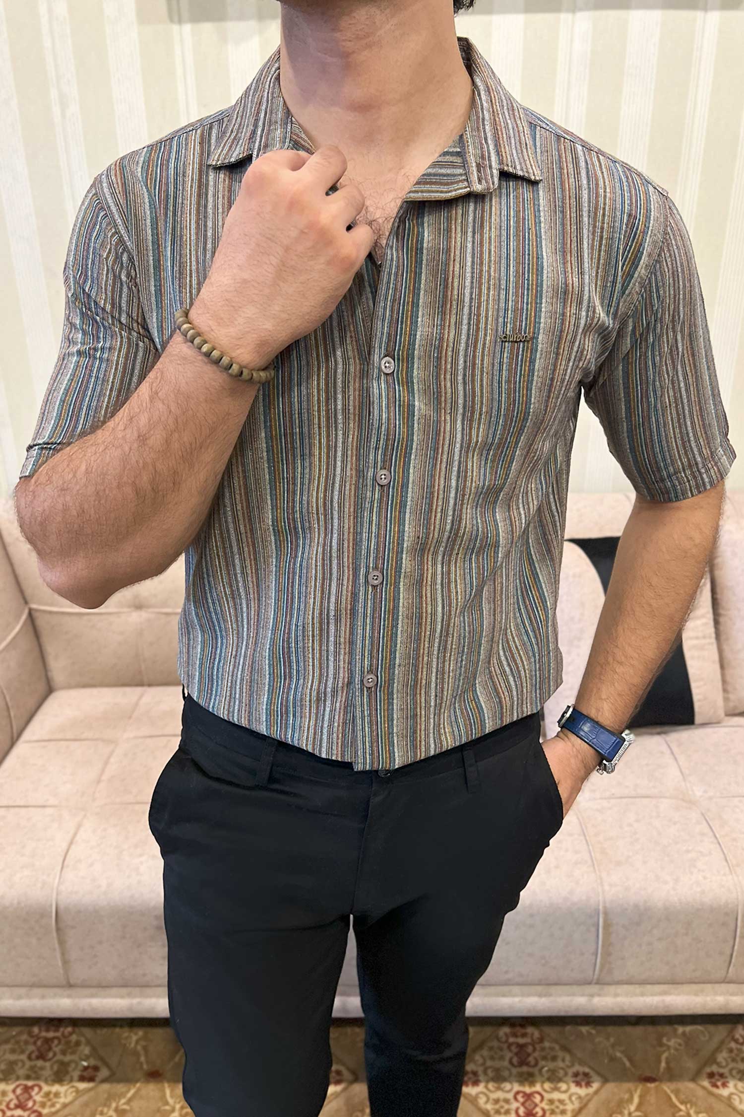 Turbo Spring Edit Textured Casual Shirt