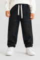 Turbo Utility-Style Denim Baggy Jeans For Boys