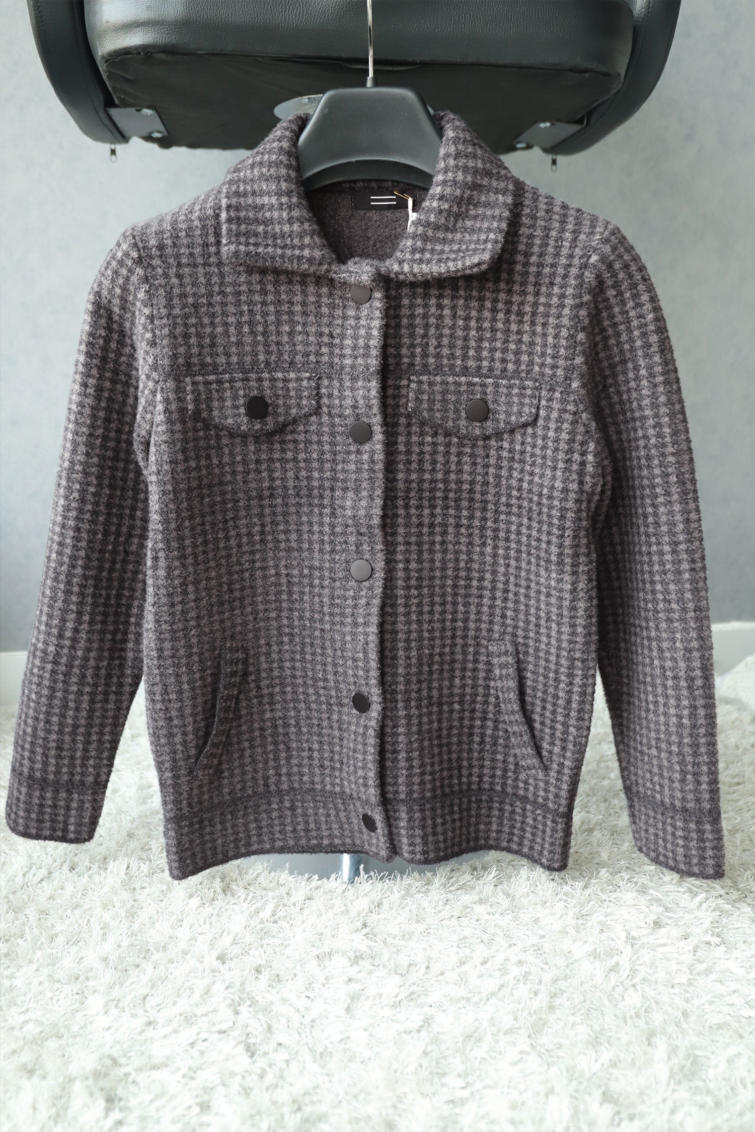 Block Pattern Imported Men's Woolen Jacket