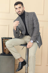 Men's Lightweight Casual V Neck Button Blazer