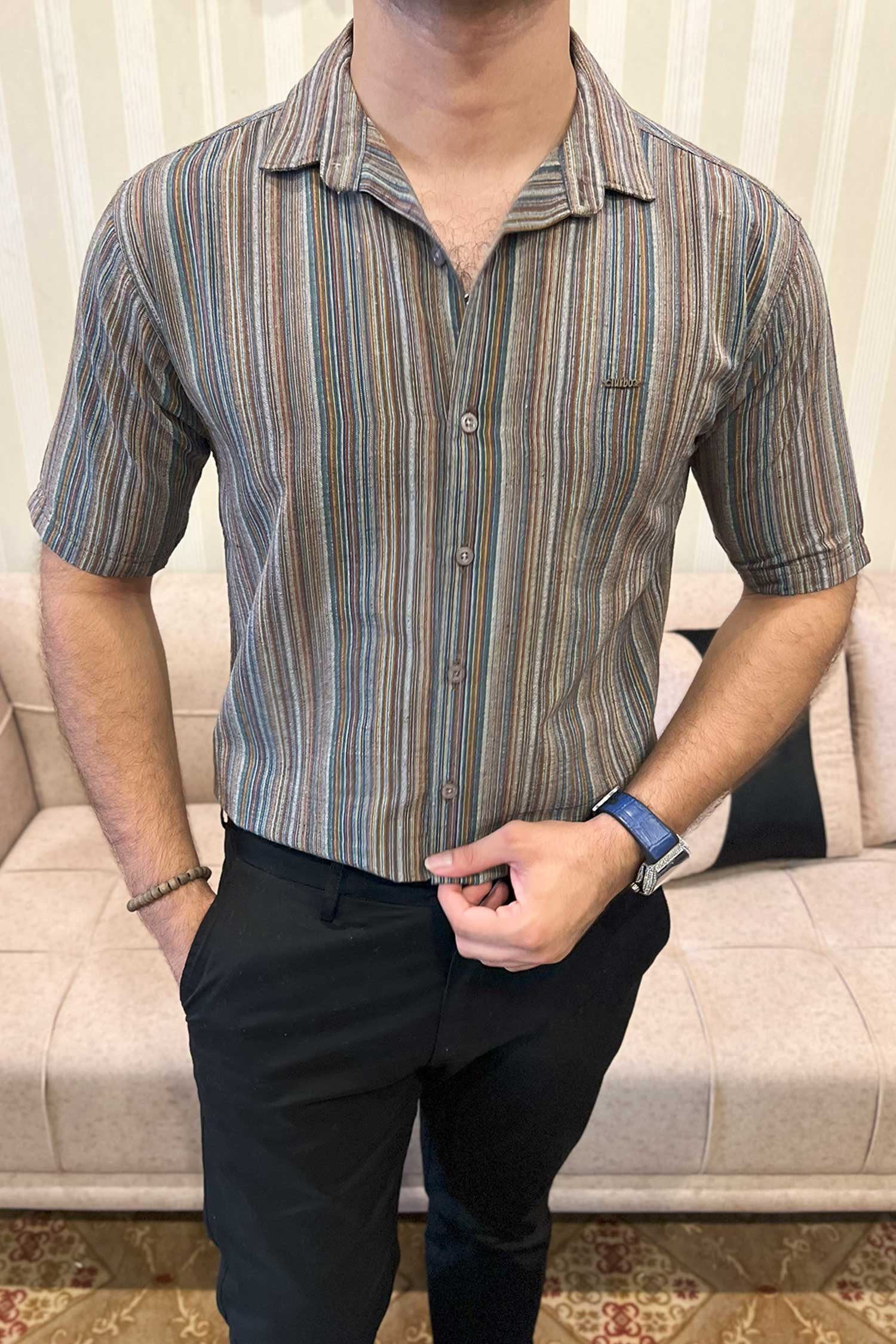 Turbo Spring Edit Textured Casual Shirt