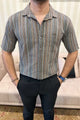 Turbo Spring Edit Textured Casual Shirt In Charcoal