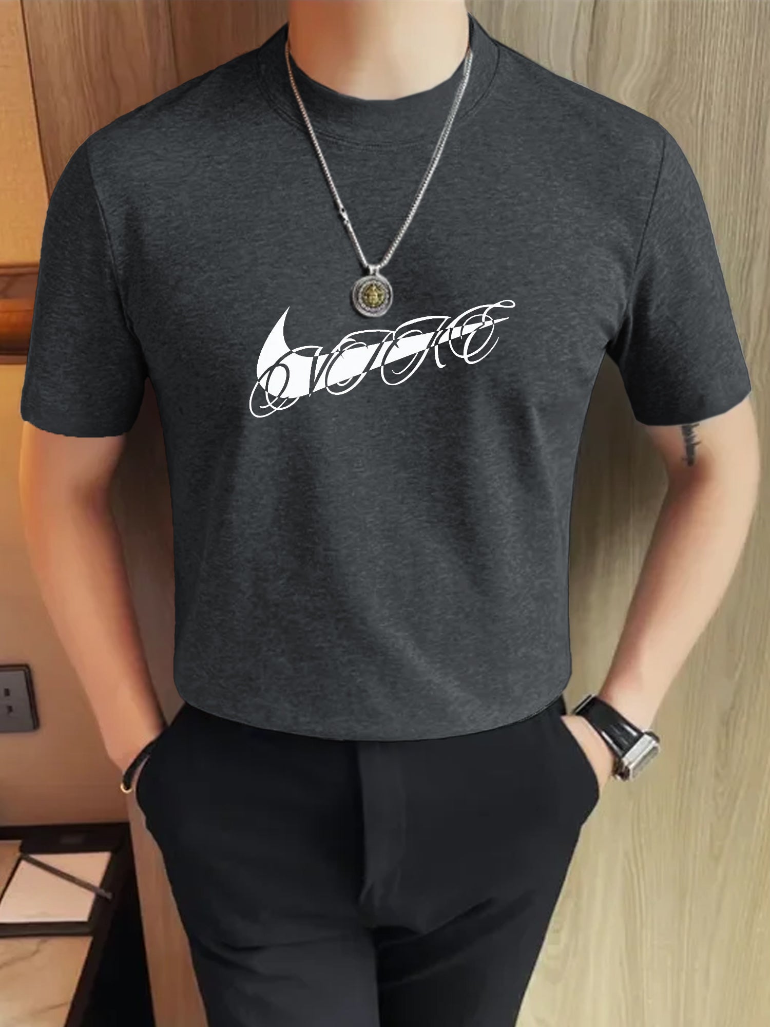 Nke Casual Breathable Slik Round Neck High StreetT-Shirt