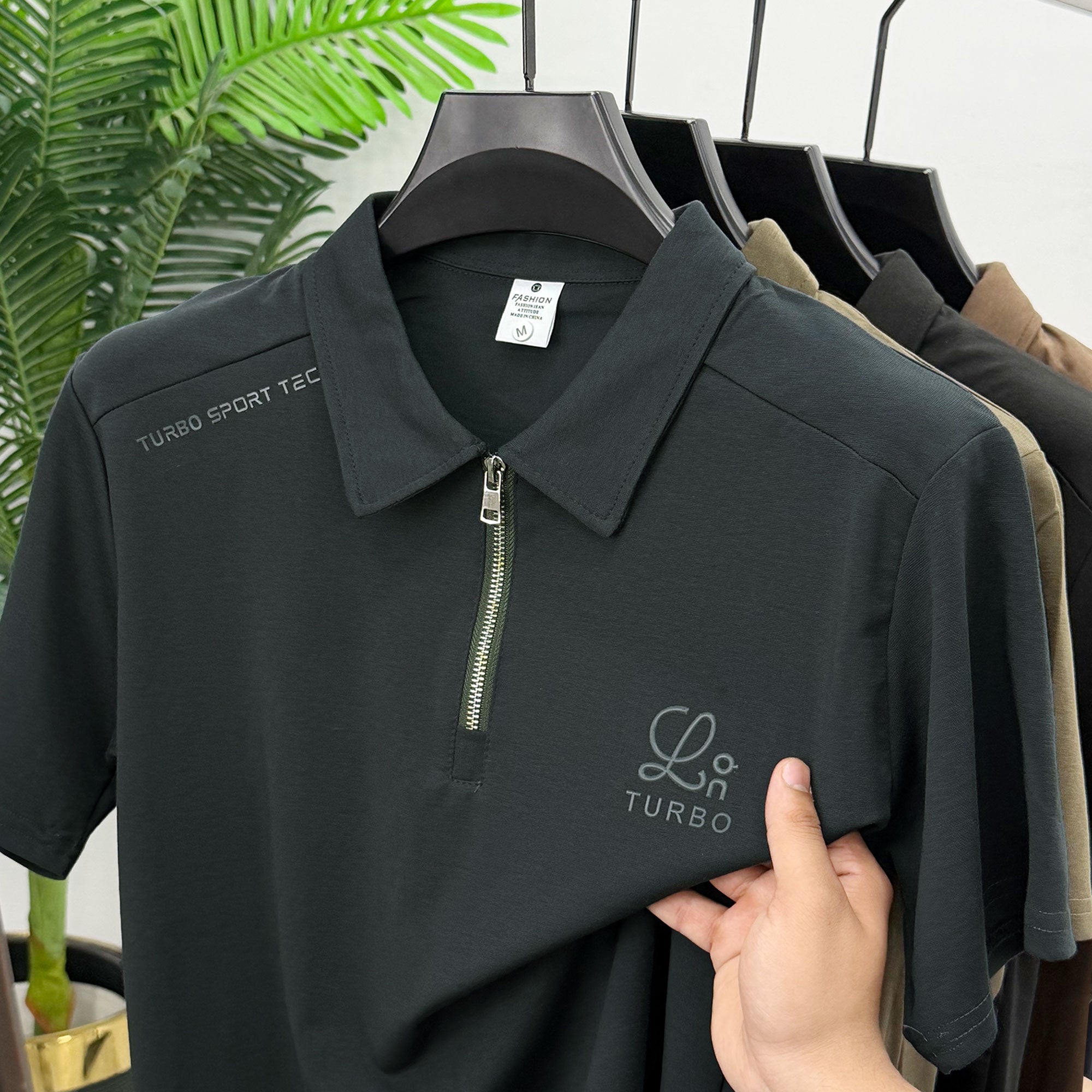 Turbo Zip Collar Style Men's Polo Shirt