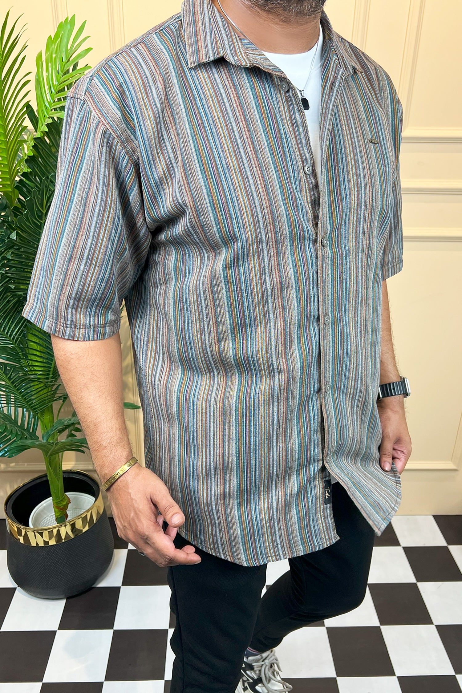 Turbo Spring Edit Textured Casual Shirt