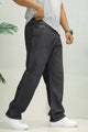 Turbo Relaxed Straight Fit Denim Baggy Jeans In Charcoal