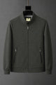 Turbo Mock Neck Style Imp Men's Wool Jacket In Charcoal