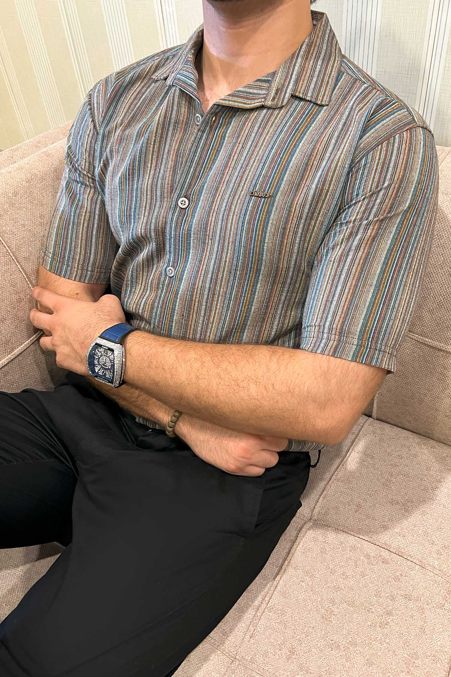 Turbo Spring Edit Textured Casual Shirt