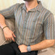 Turbo Spring Edit Textured Casual Shirt In Charcoal