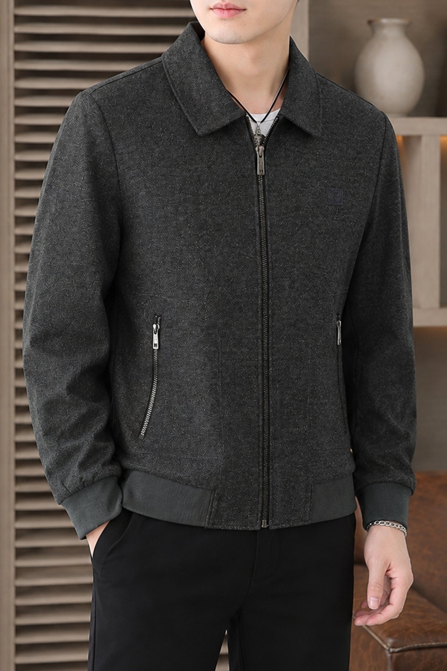 Turbo Heritage-Avant Grade Imp Men's Wool Jacket In Charcoal