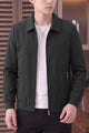 Turbo Fashionable Turn- Collar Imp Men's Wool Jacket In Charcoal