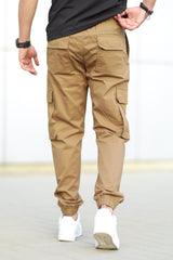 Turbo Front Pocket Style Imp Cotton Cargo Trouser In Camel