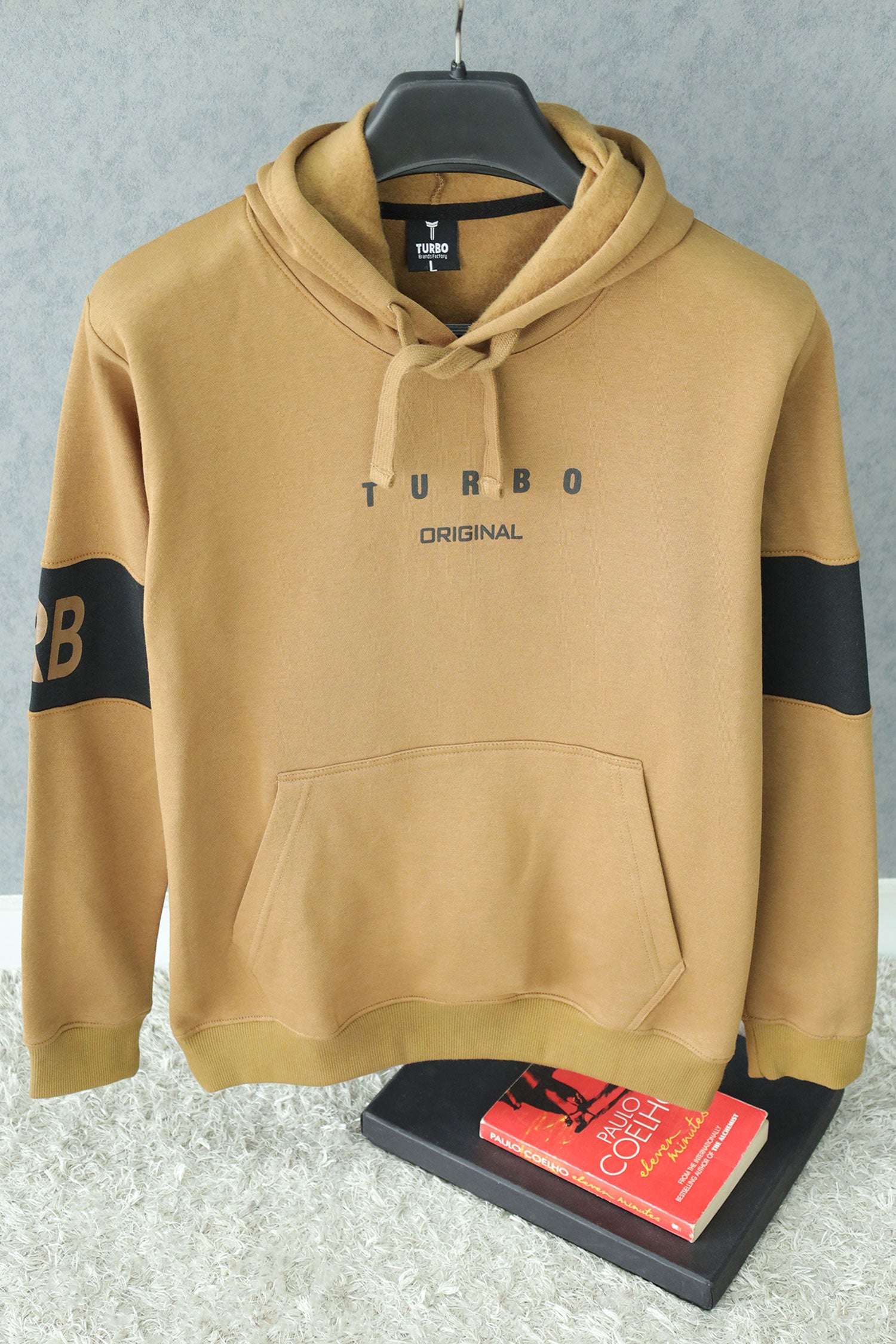 Turbo Original Elbow Writing Panel Fleece Hoodie