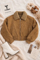 Women Vintage Vibe Single-Way Slider Imported Suede Jacket