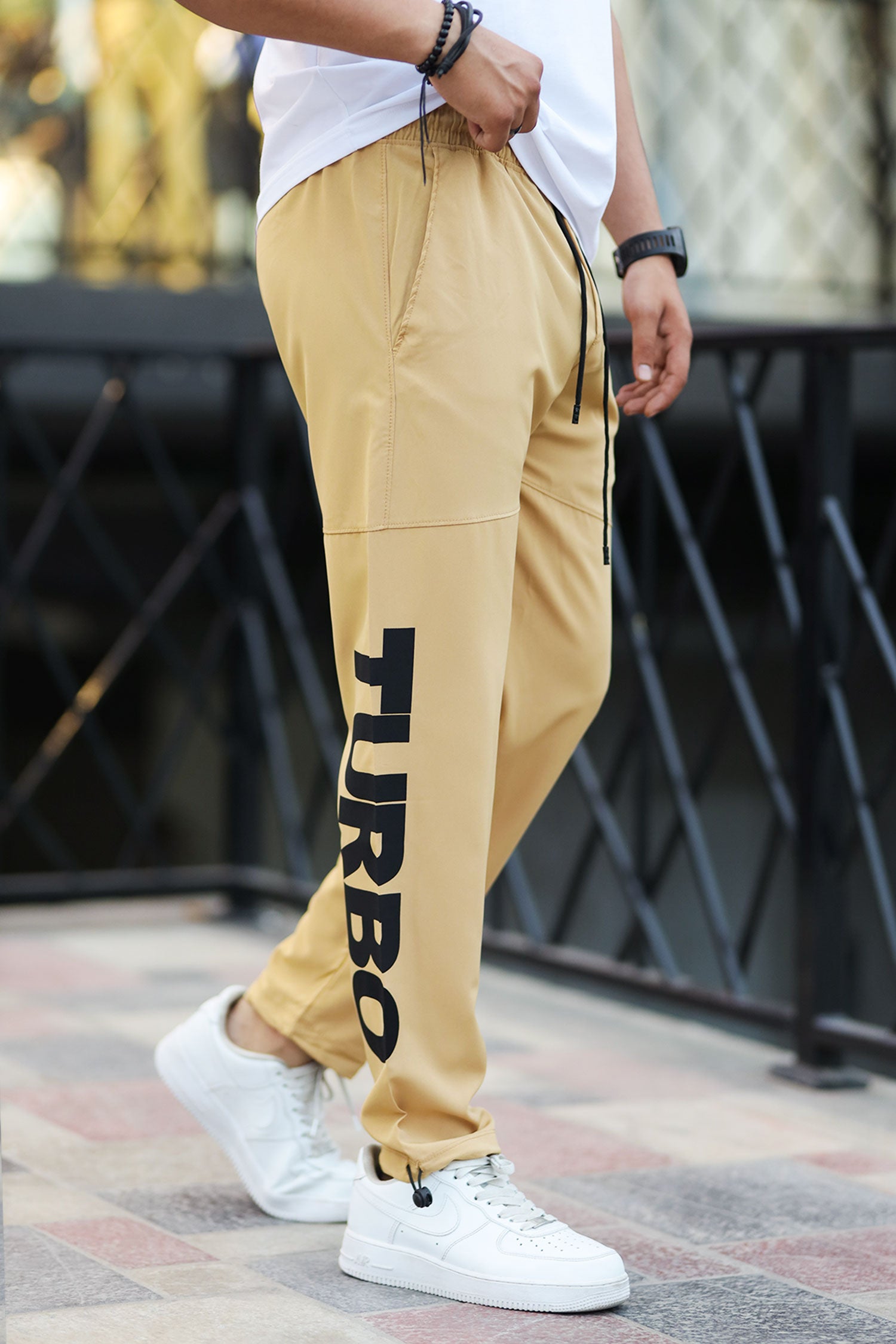 Turbo Bottom Writing SlimFit Imported Sportswear Trouser