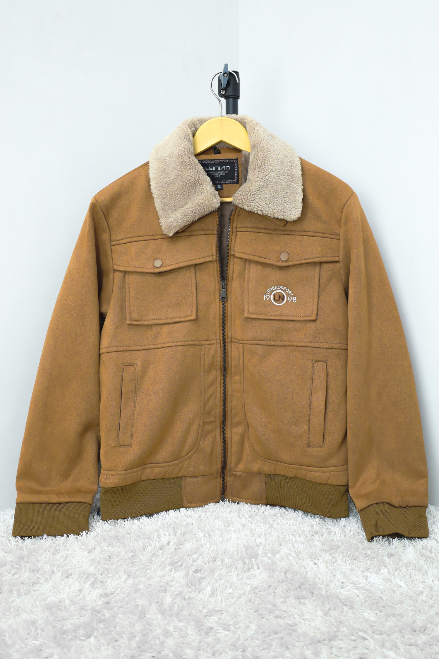 LN 1998 Classic Zipper Men's Suede Jacket