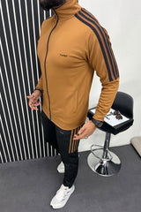 Turbo Stripe Style Men Zipper Tracksuit