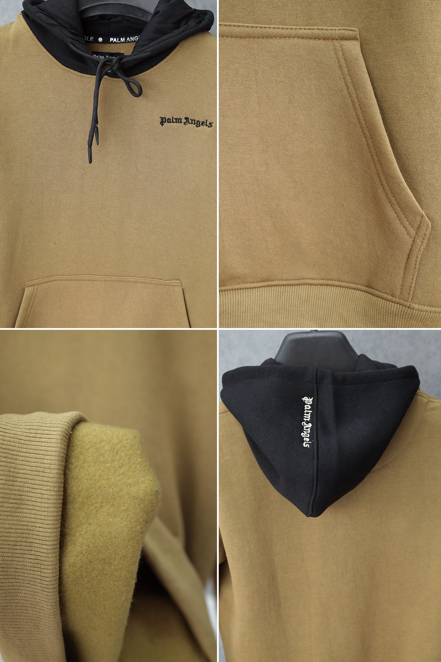 Plm Angl Contrast Tone Cap Fleece Hoodie