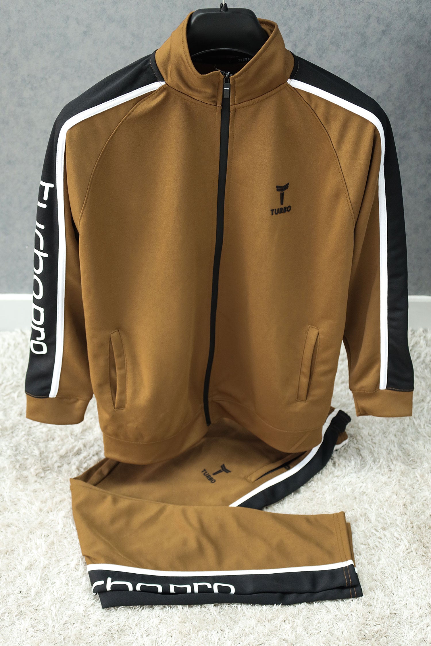 Turbo Signature Typography Men Zipper Tracksuit