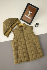 Boa Reversible Vest Detachable Hood Imported Men's Gilet