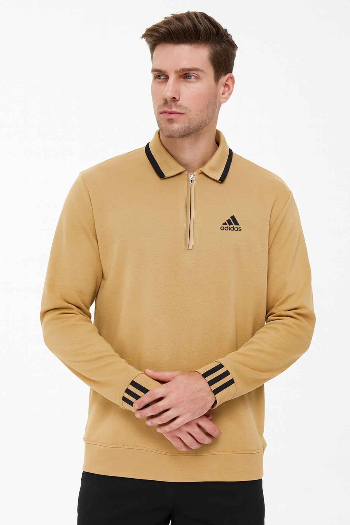 Adds Arm Rib Stripes Imported Men's Sweatshirt