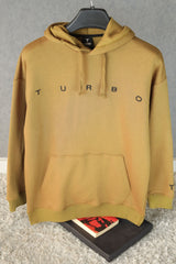 Turbo Embriodered Typography Fleece Hoodie