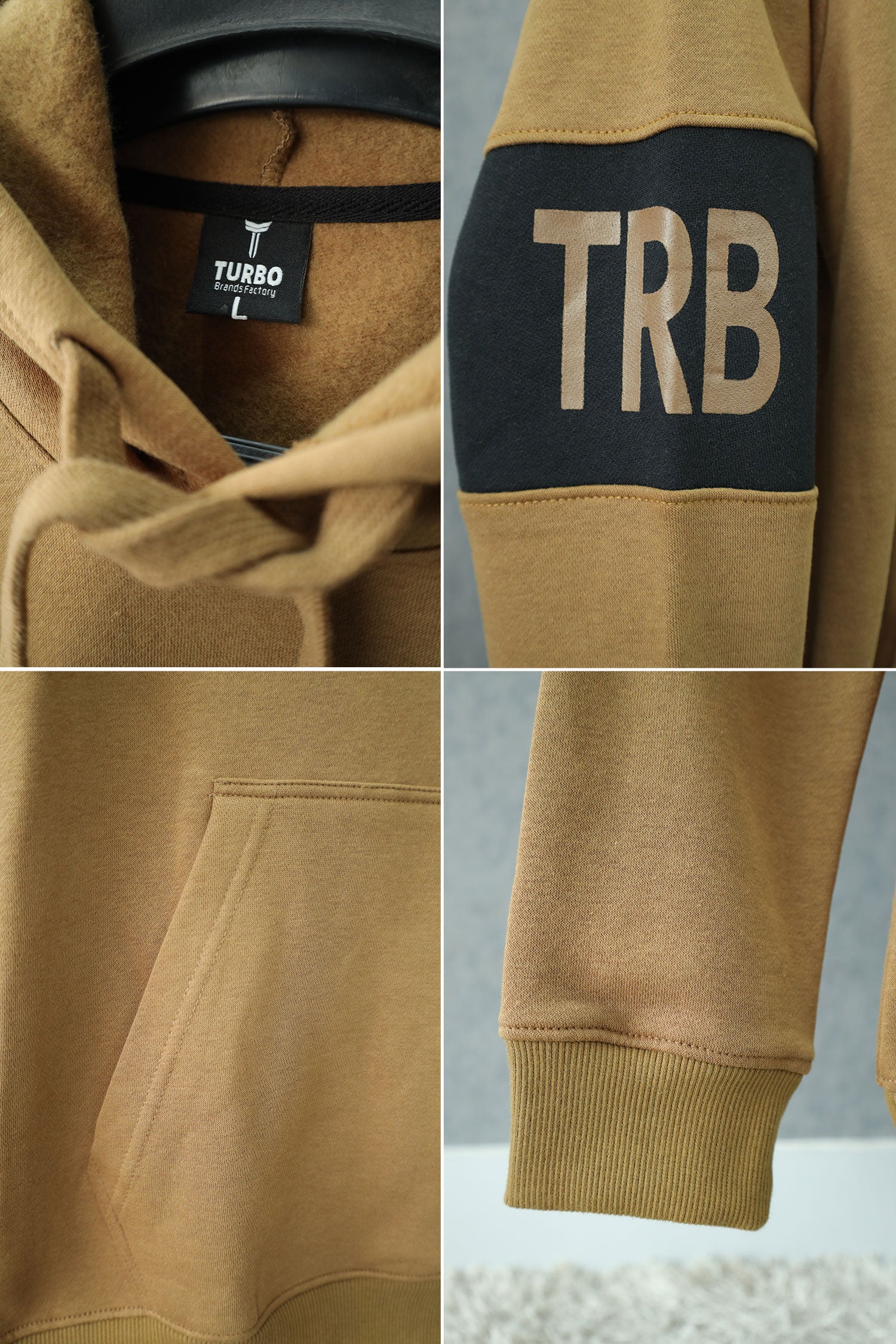 Turbo Original Elbow Writing Panel Fleece Hoodie