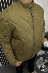 Dual Stitch Cross Padded Imported Big Size Men's Puffer Jacket