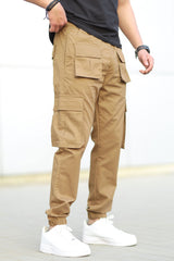 Turbo Front Pocket Style Imp Cotton Cargo Trouser In Camel