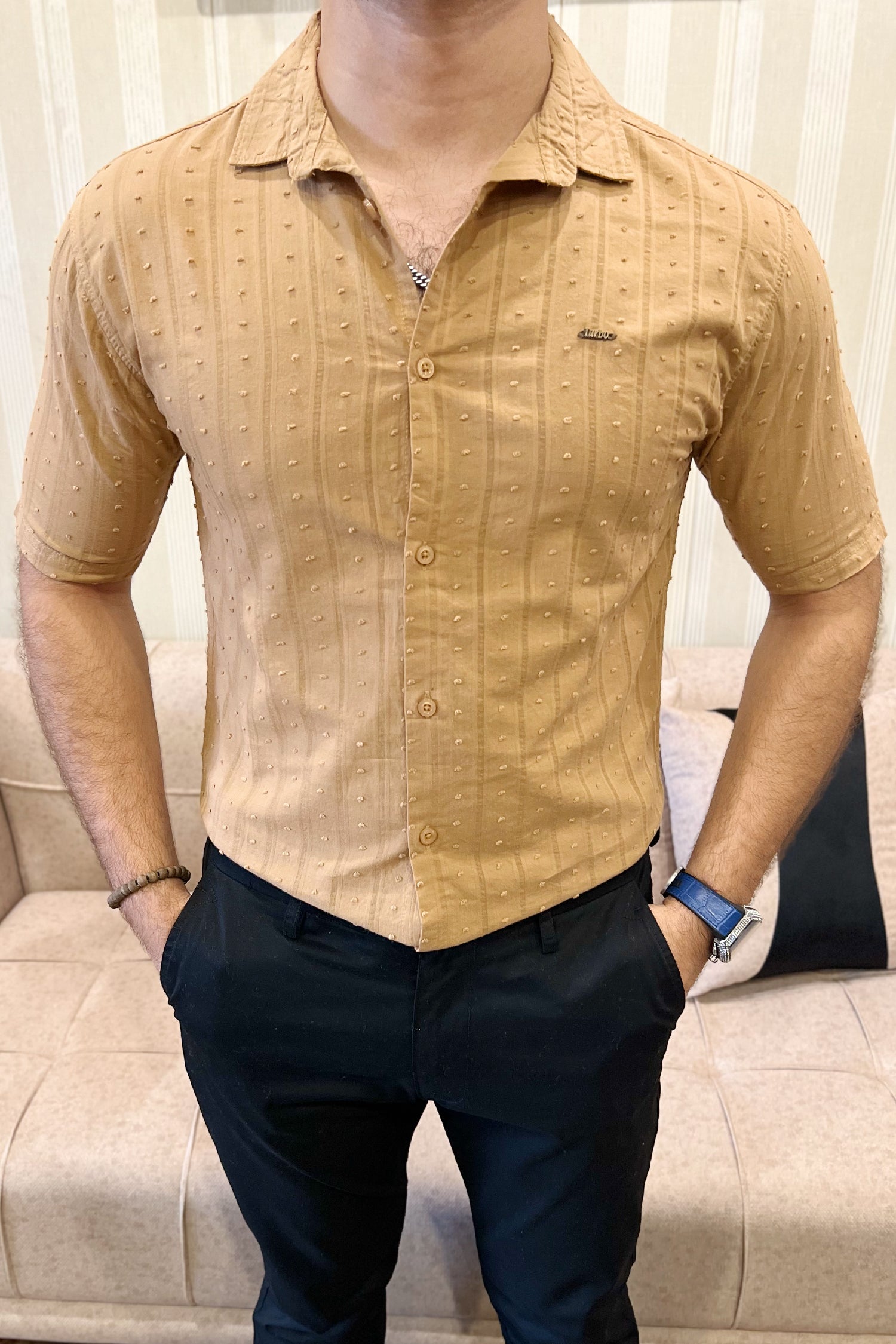 Turbo Puff Clasic Thread Casual Shirt