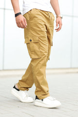 Turbo Loose Bottom Cargo Trouser In Camel