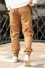 Turbo Front Pocket Style Imp Cotton Cargo Trouser In Camel