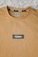 Turbo 6 Pocket Style Men Round Neck Tracksuit In Camel