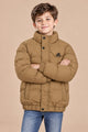 Adds Essentials Hybrid Imported Kid's Puffer Jacket In Camel