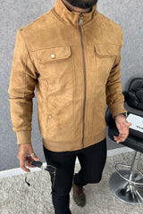 Desired Classic Zipper Men's Suede Jacket