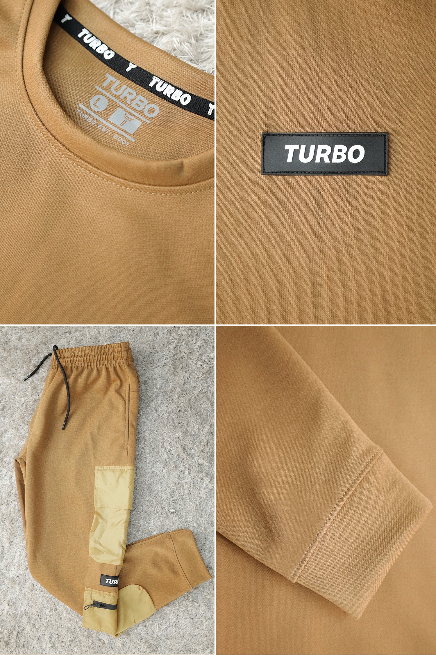 Turbo 6 Pocket Style Men Round Neck Tracksuit