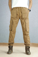 Turbo Front Pocket Style Imp Cotton Cargo Trouser In Camel