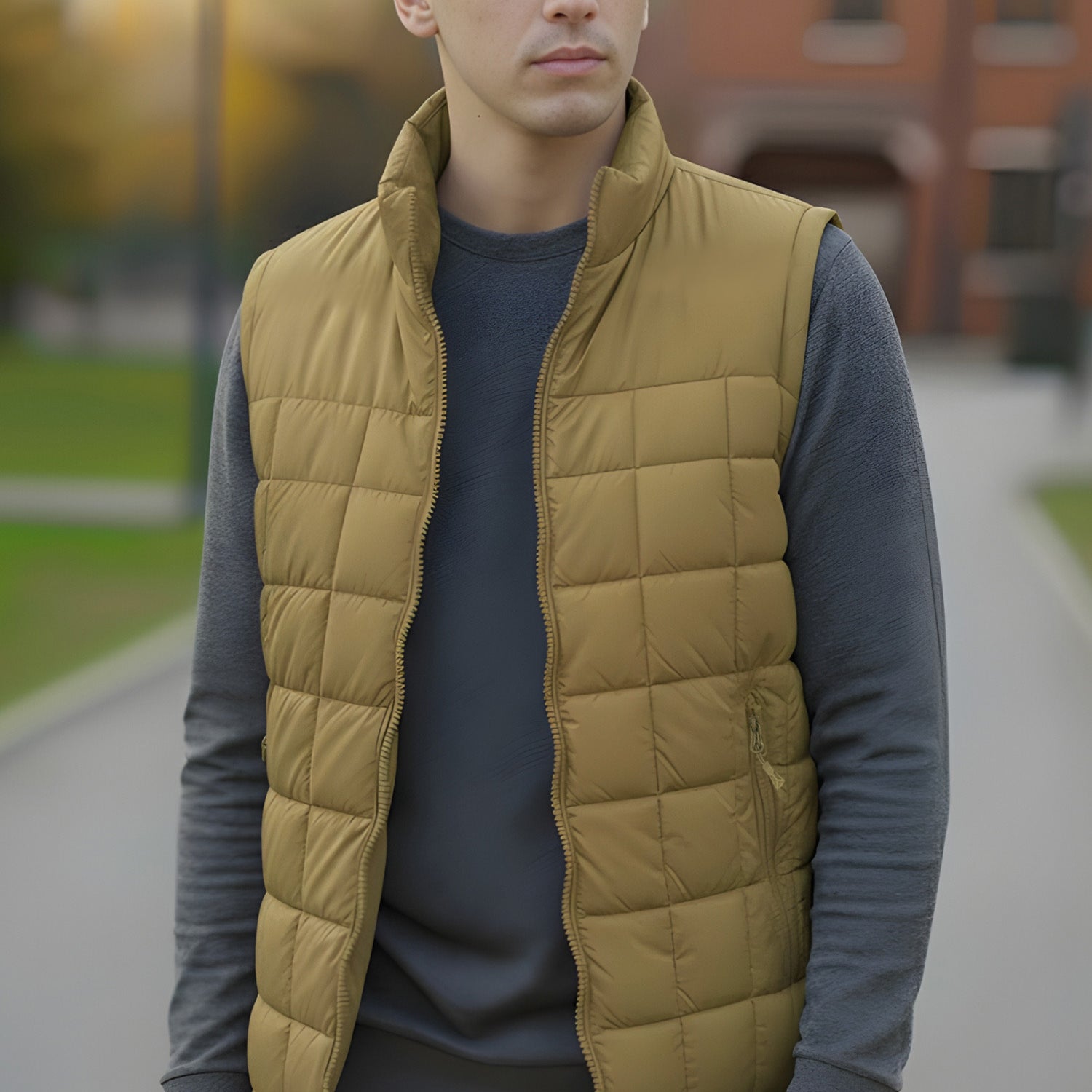 Boa Reversible Vest Detachable Hood Imported Men's Gilet