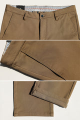 Personality Matched Slim fit Cotton Pant In Camel